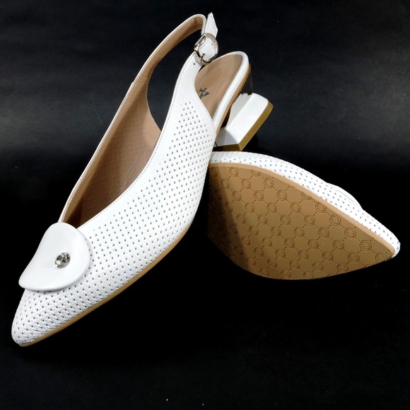 ALESSANDRO DI MARIA 🇮🇹 WOMEN'S  WHITE SOFT LEATHER SUMMER SANDALS - Picture 7 of 8